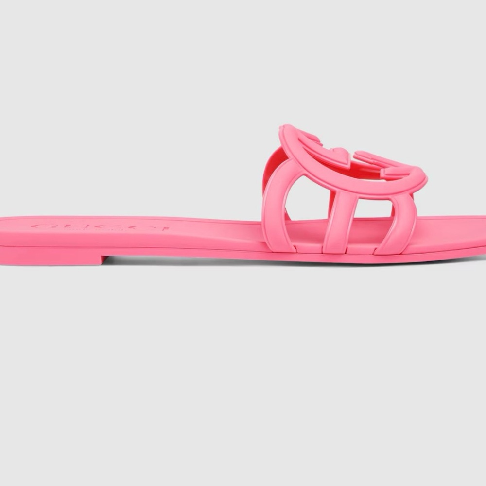 Gucci Vibrant Pink Slide Sandals - Picture 5 of 7